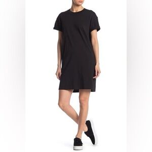 Madewell Tina Solid T-shirt Dress in Black